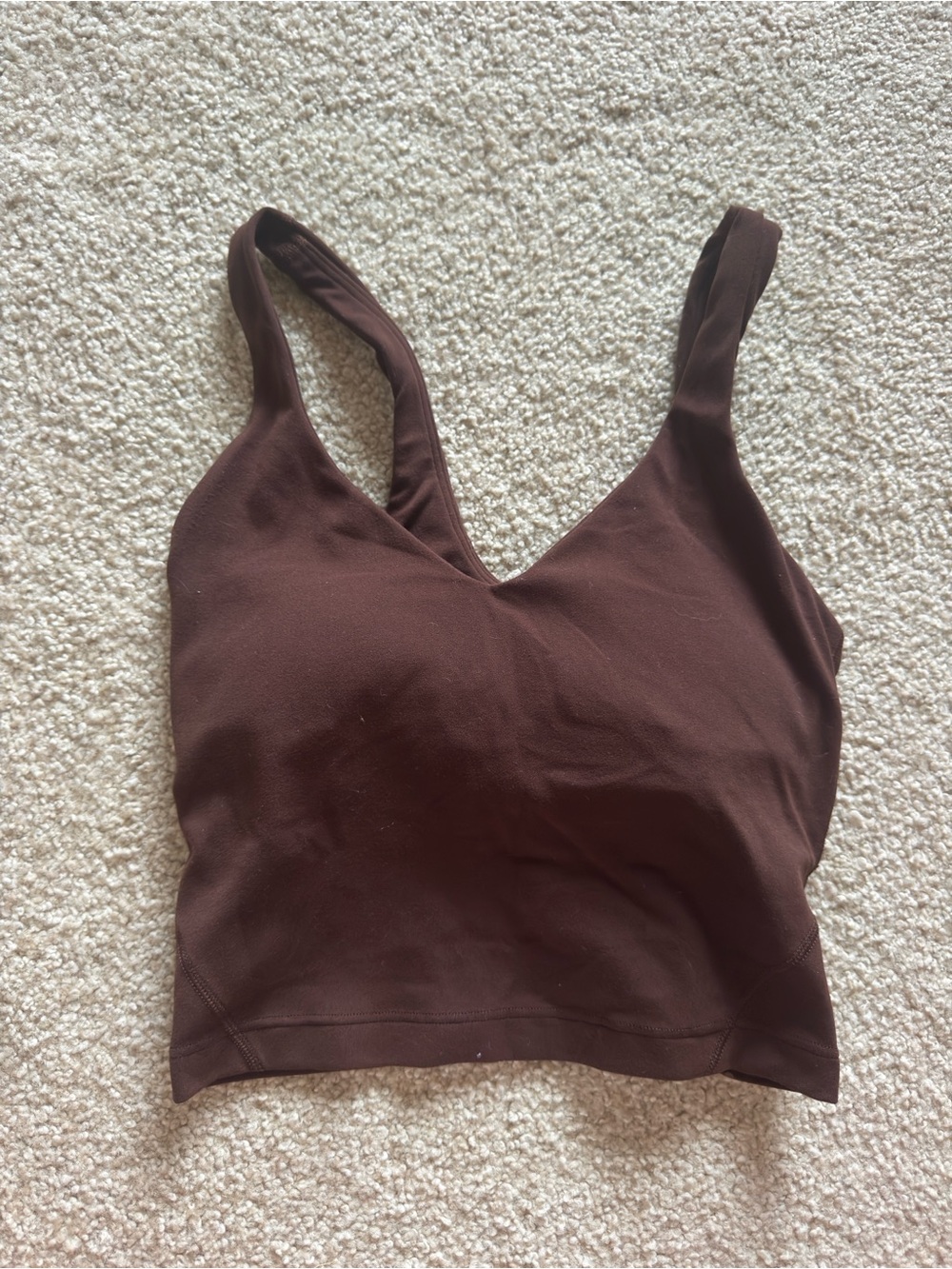 lululemon athletica Brown V-Neck Crop Tank